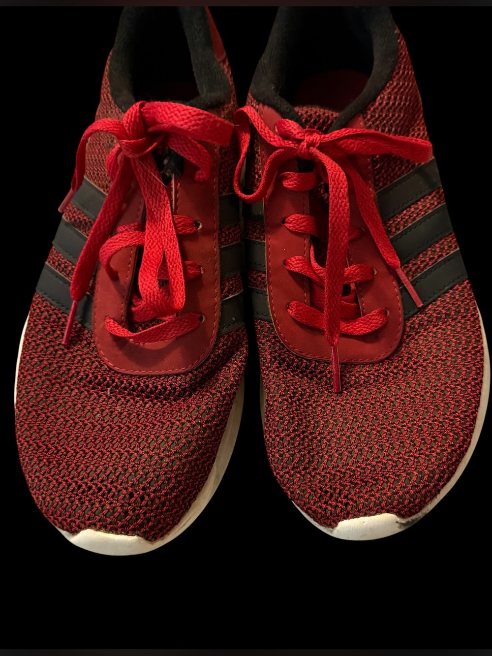Adidas ~ Men’s Sneakers ~ Red w/ Black~Size 6.5 ~Fair Condition ~ Price Reflects